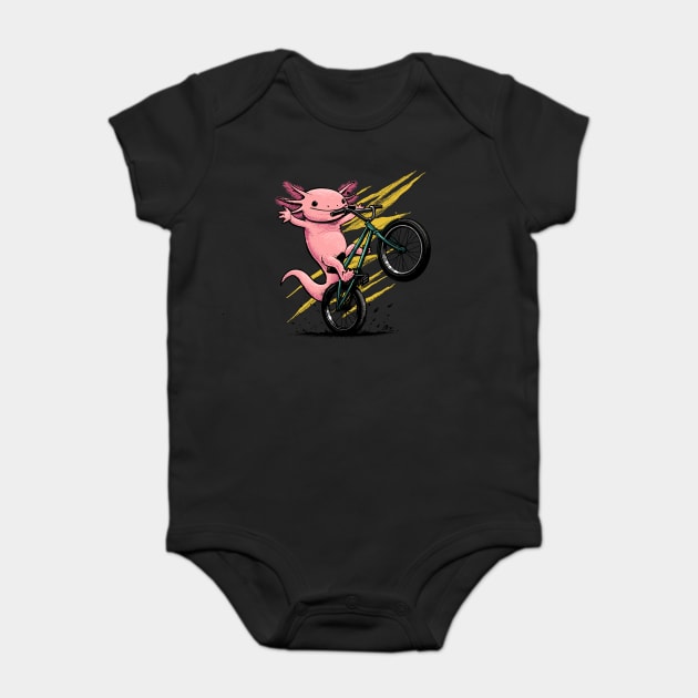Axolotl on Wheels Baby Bodysuit by GoshWow®